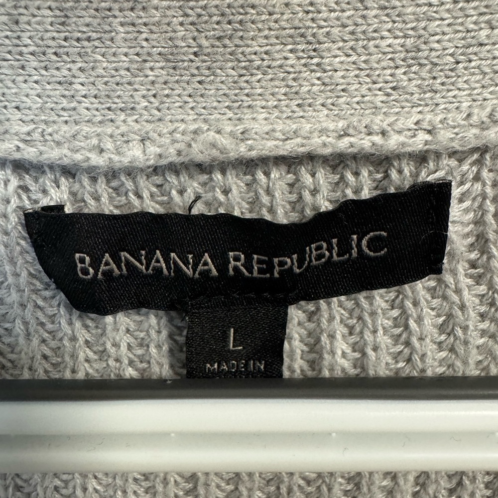 Banana Republic grey and black stripe knee length cardigan - Picture 7 of 9